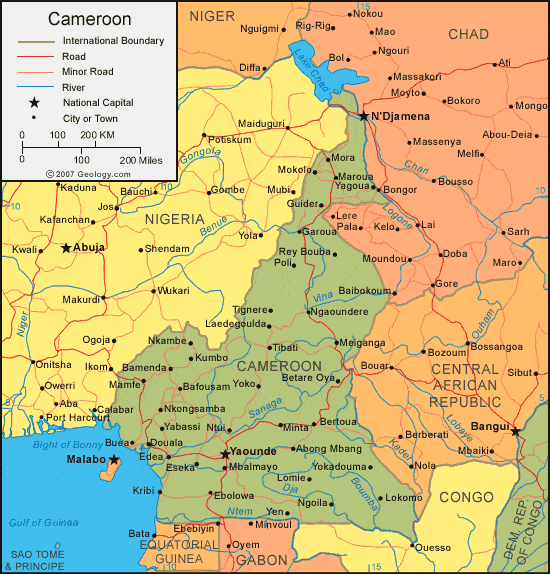 Cameroon map image