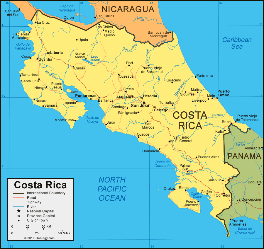 Costa Rica map image