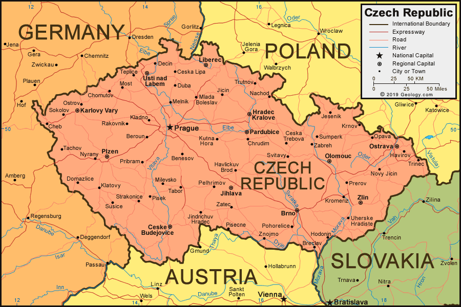 Czech Republic map image
