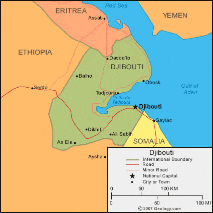 Djibouti map image