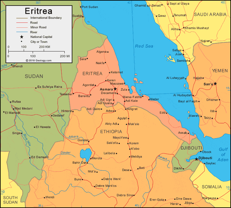 Eritrea map image