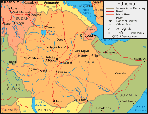 Ethiopia map image