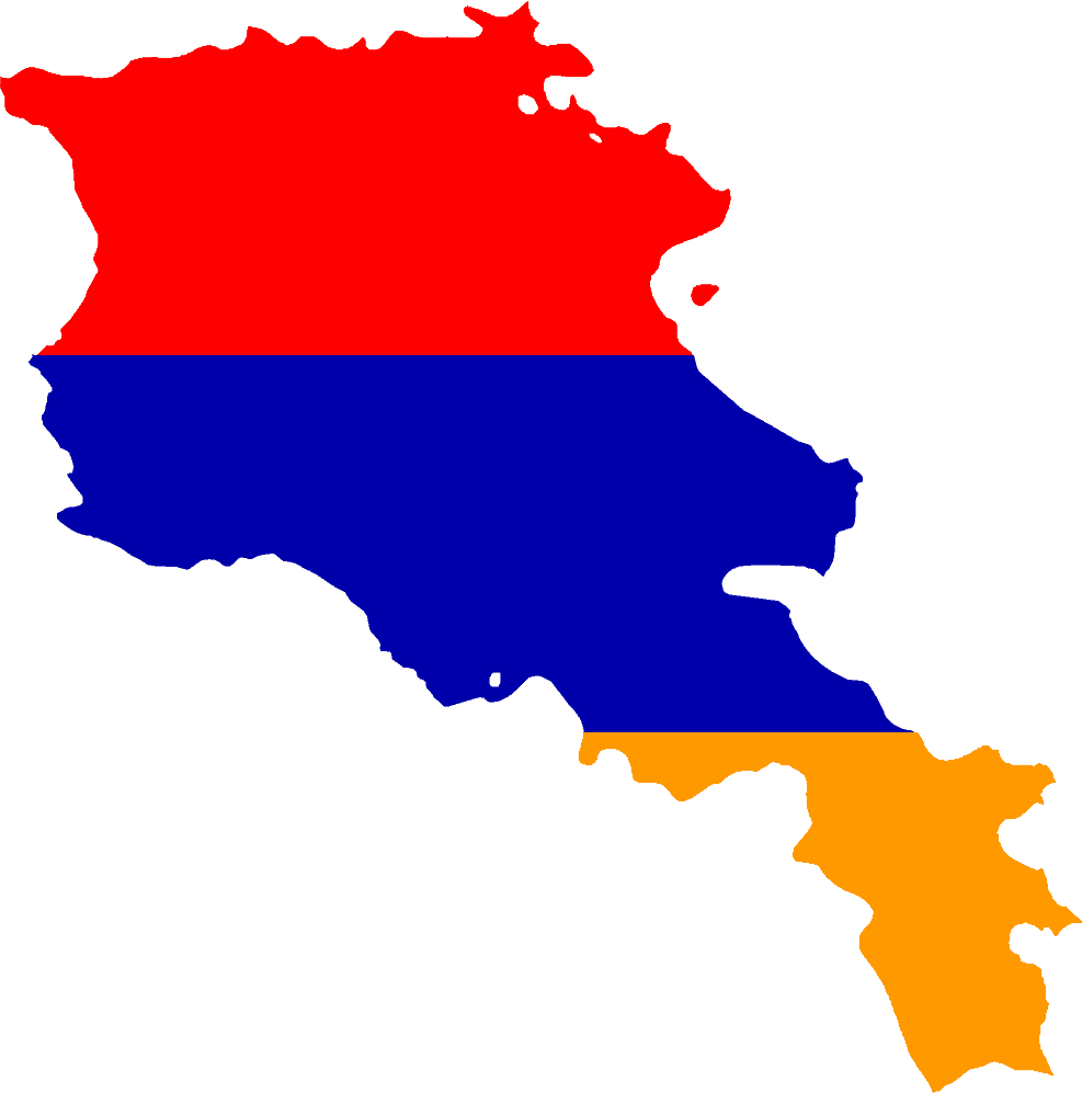 Flag map of Armenia