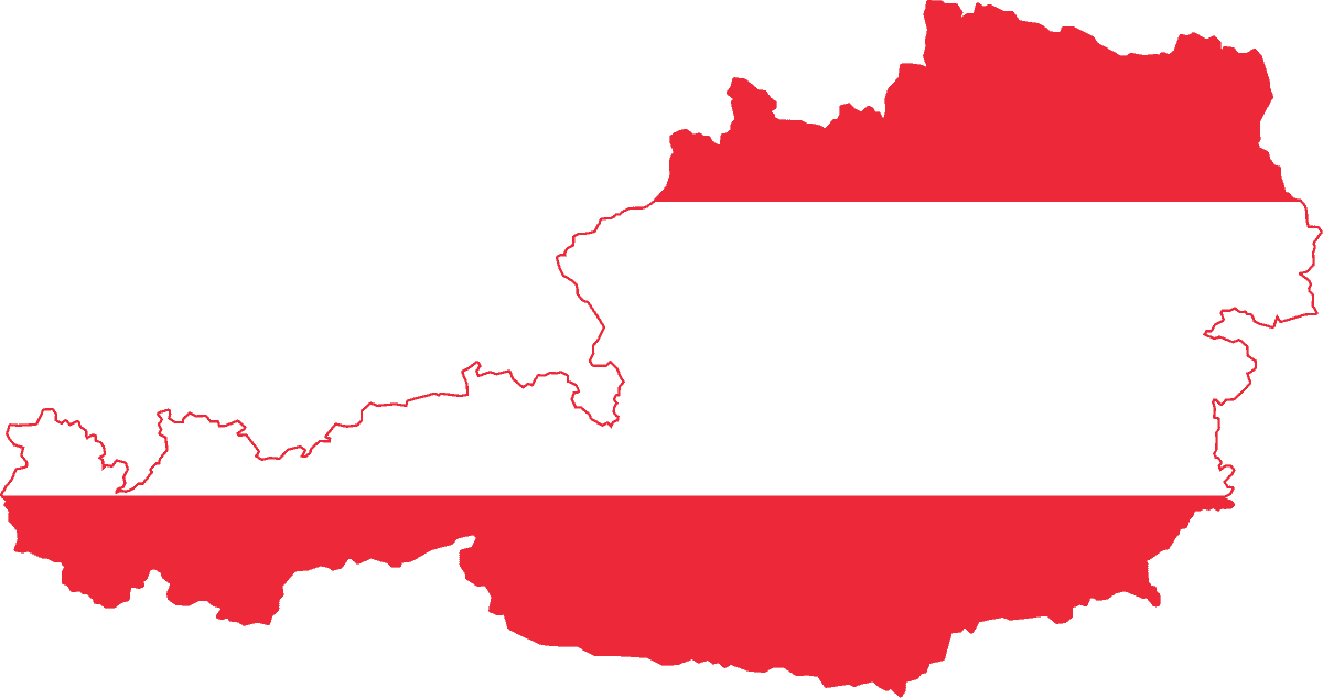 Flag map of Austria