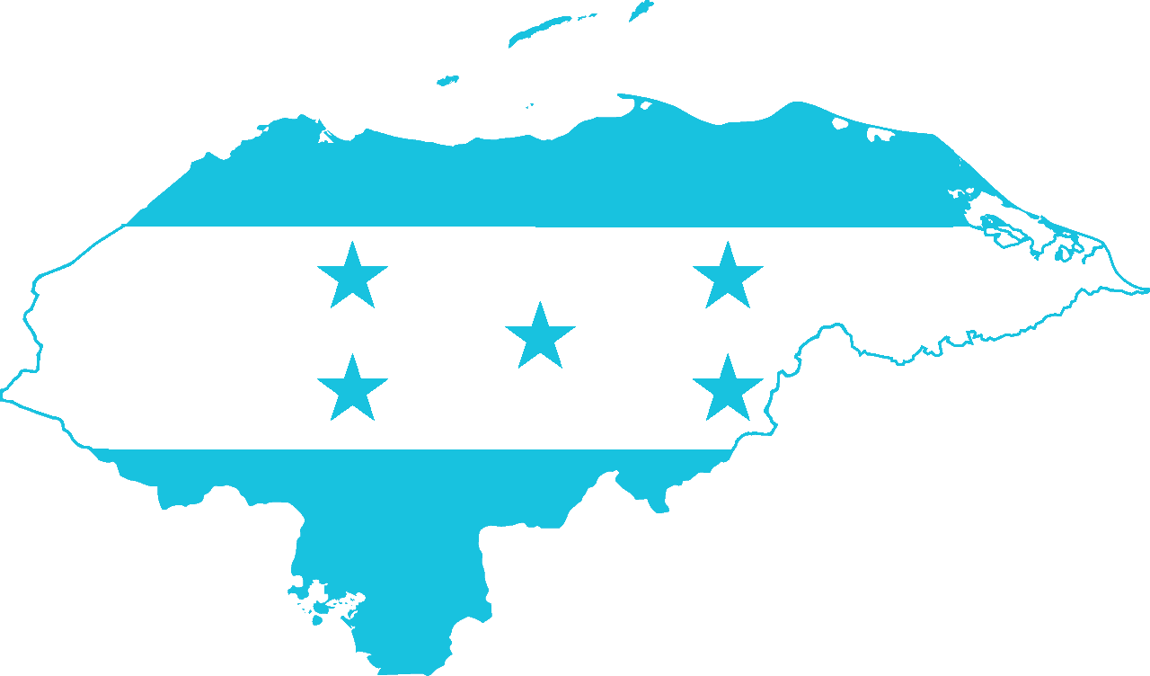 Flag map of Honduras