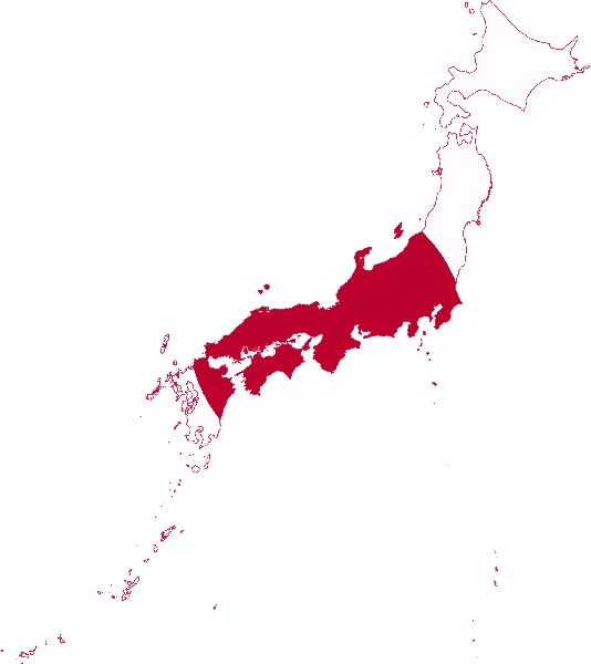 Flag map of Japan