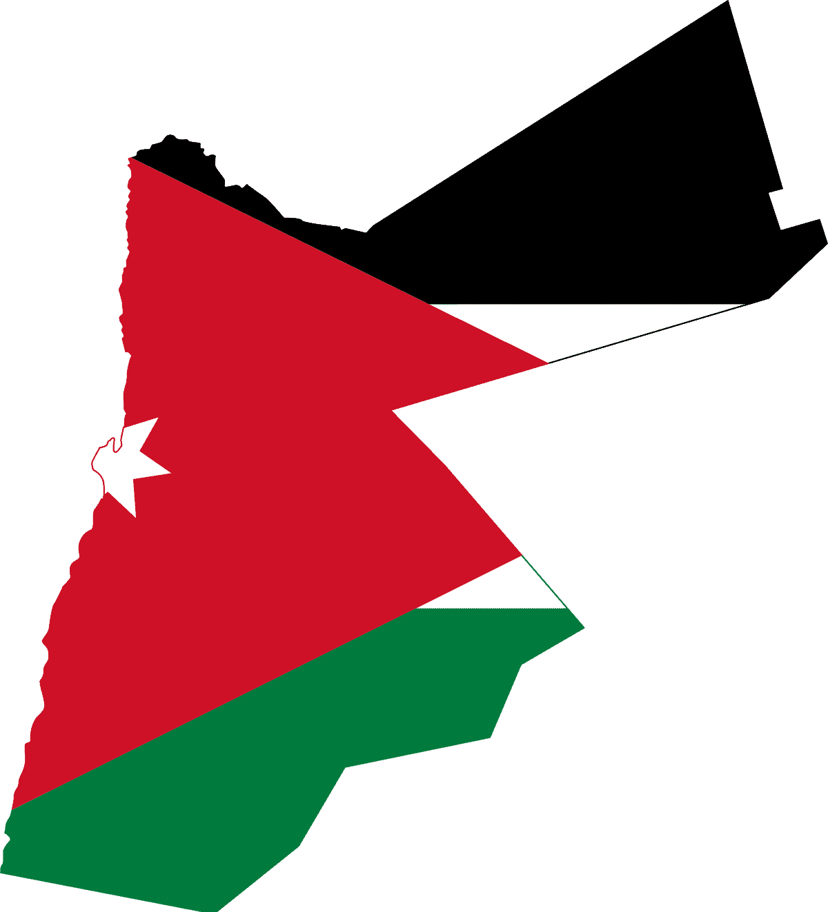 Flag map of Jordan