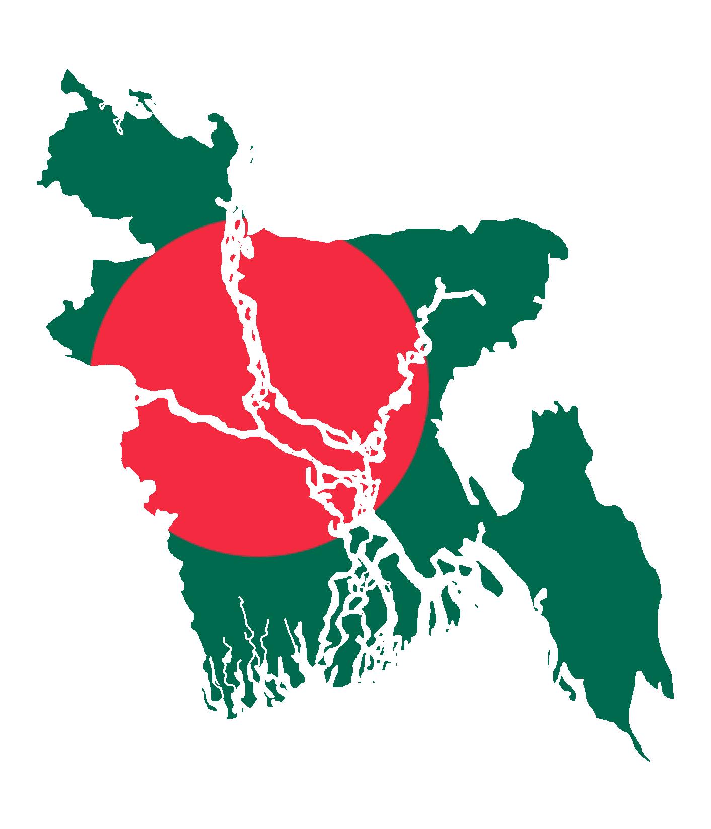 Flag map of Bangladesh
