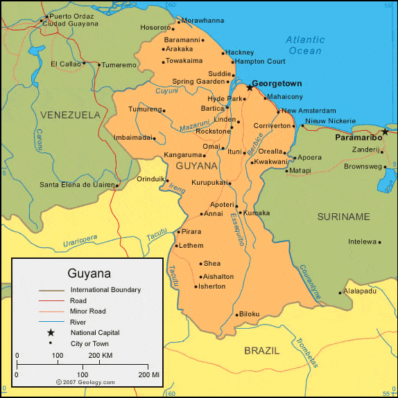 Guyana map image