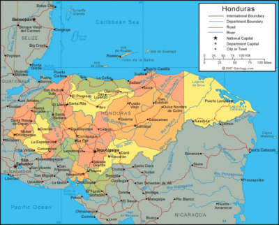 Honduras map image