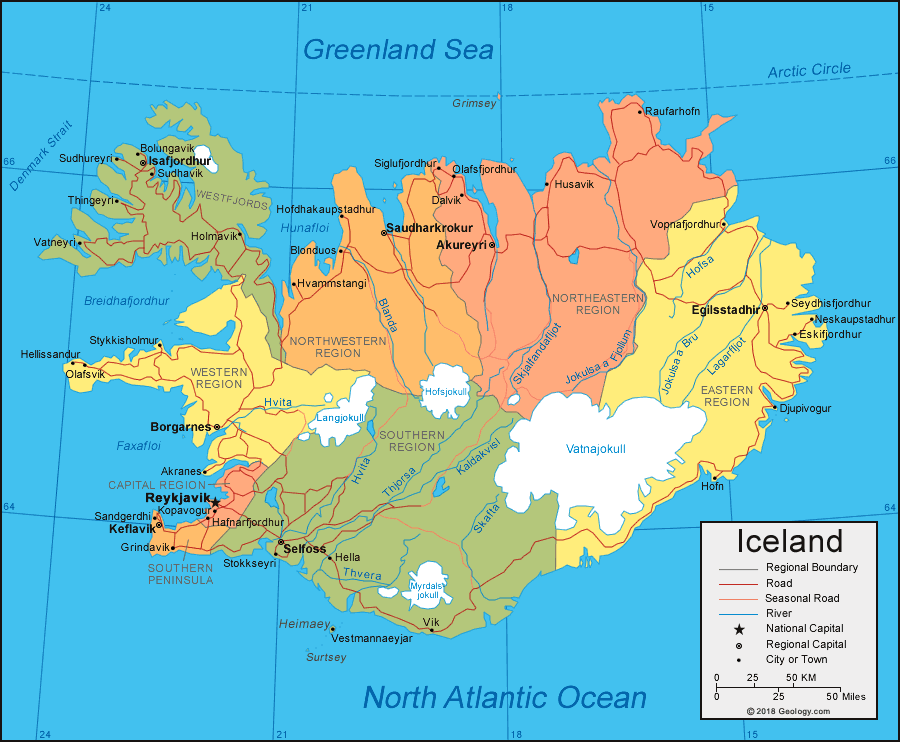 Iceland map image