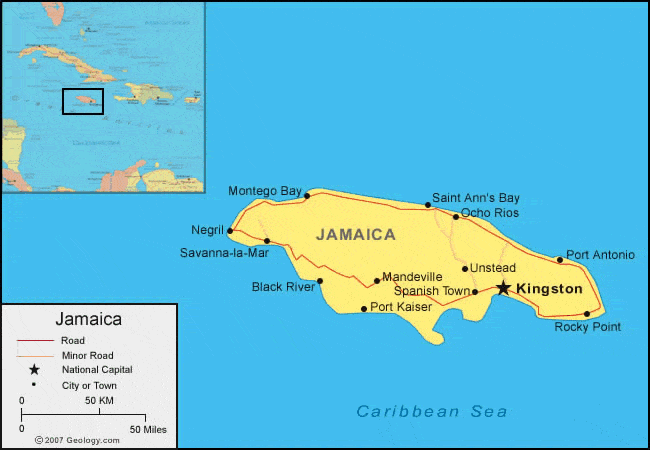 Jamaica map image