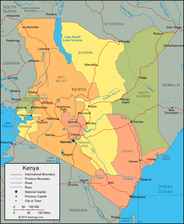 Kenya map image