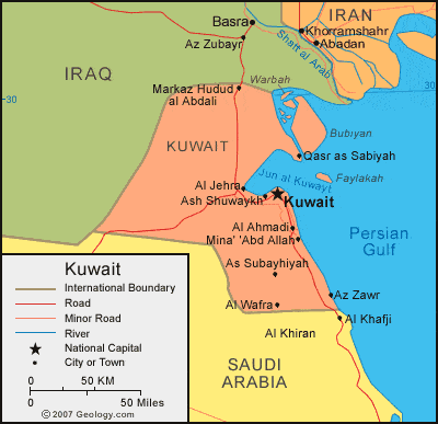 Kuwait map image