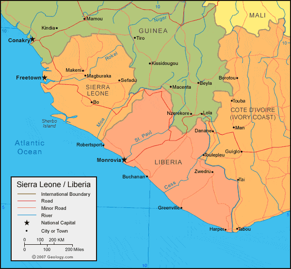 Liberia map image