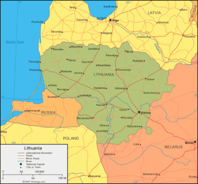 Lithuania map image