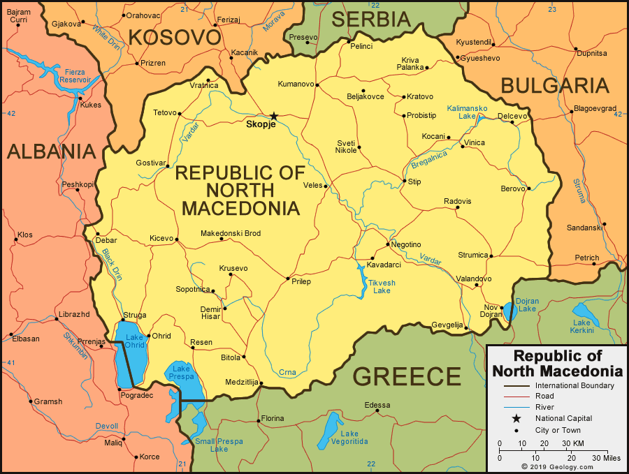 North Macedonia map image