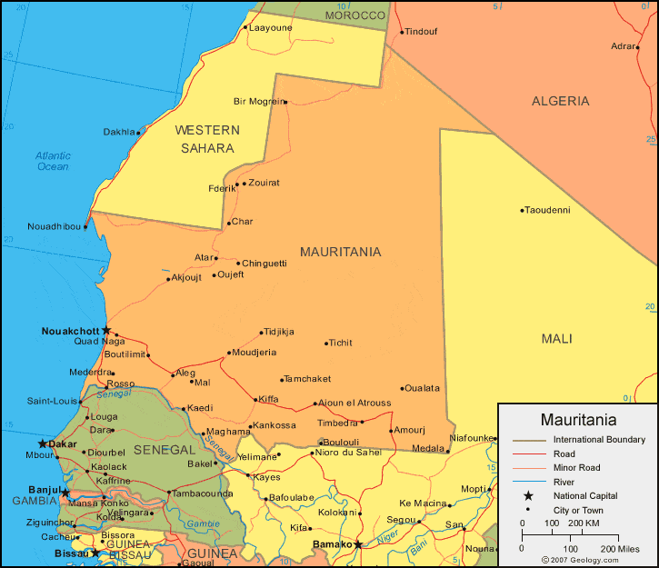 Mauritania map image