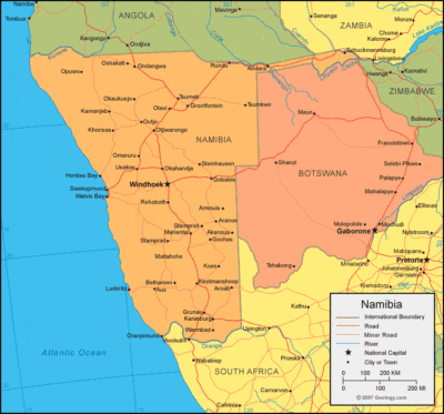 Namibia map image
