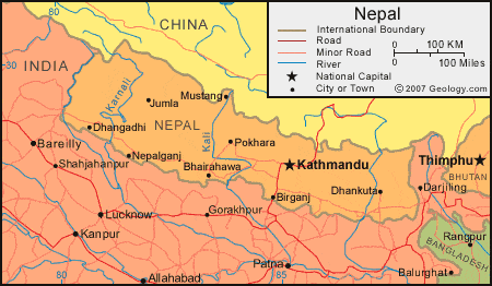 Nepal map image