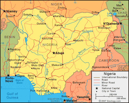 Nigeria map image