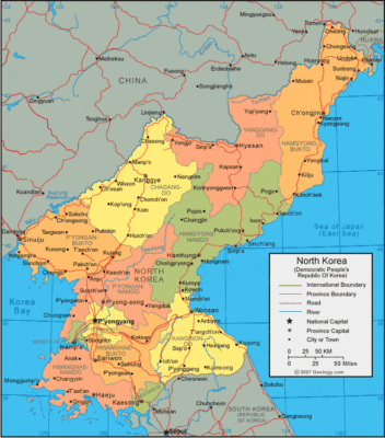 North Korea map image