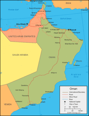 Oman map image