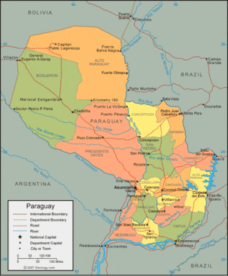 Paraguay map image