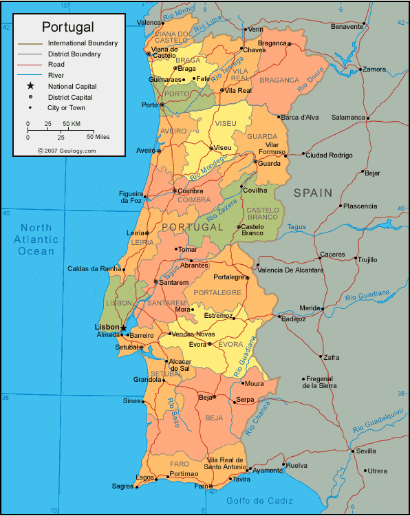 Portugal map image