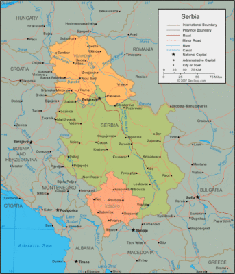 Serbia map image
