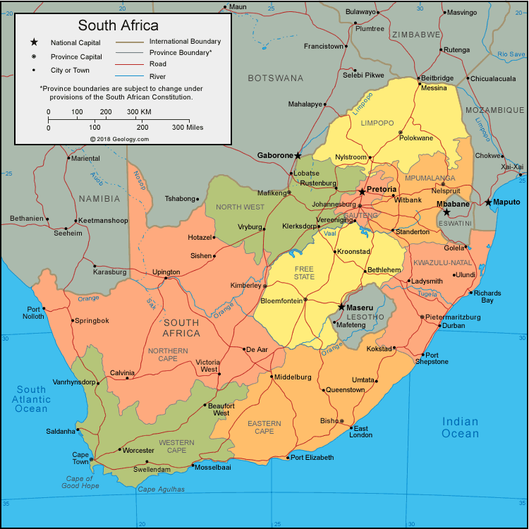 South Africa map image