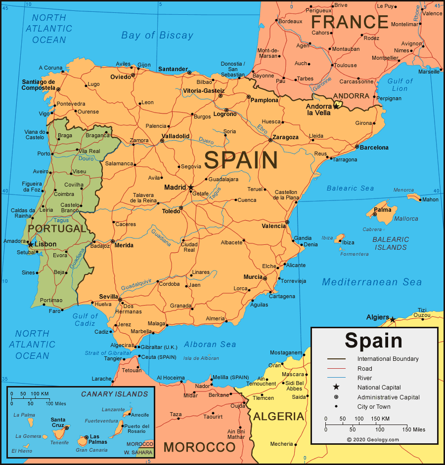 Spain map image