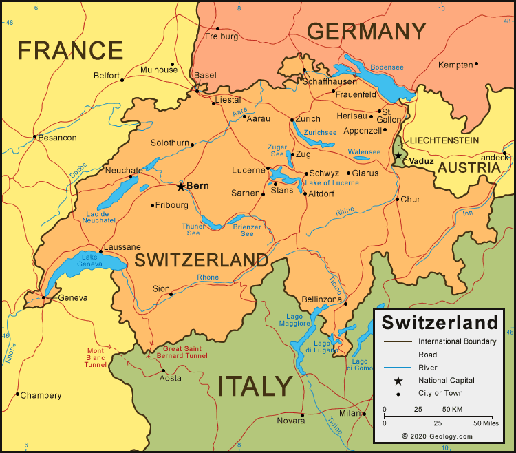 Switzerland map image