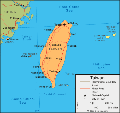 Taiwan map image