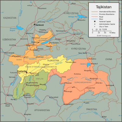 Tajikistan map image