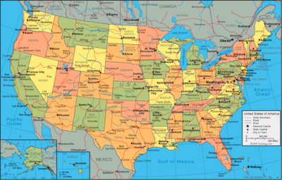 United States of America map image