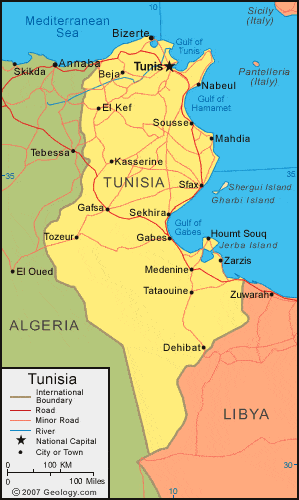 Tunisia map image