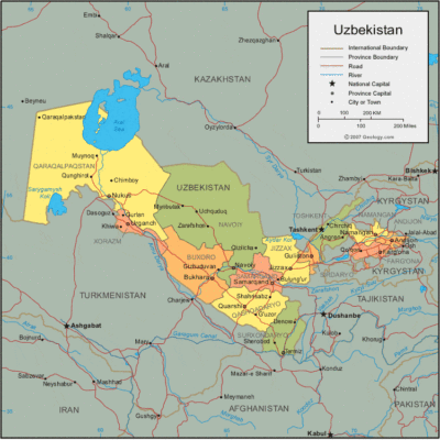 Uzbekistan map image