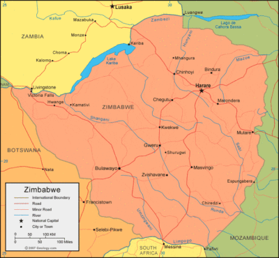 Zimbabwe map image