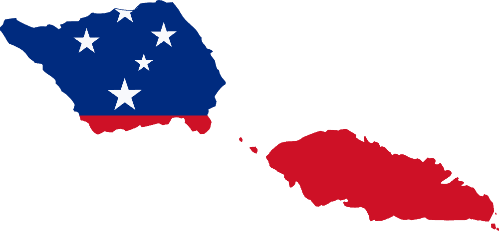 Flag map of American Samoa