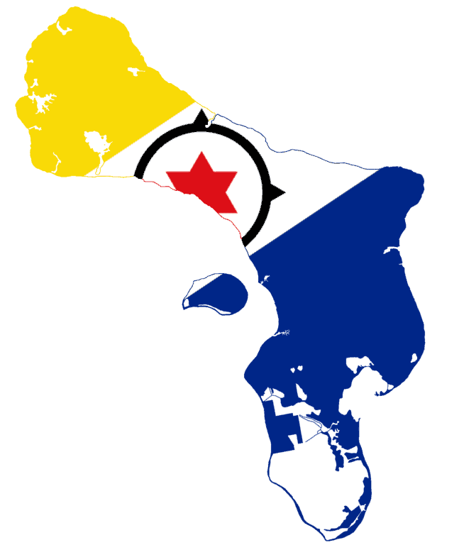 Flag map of Bonaire