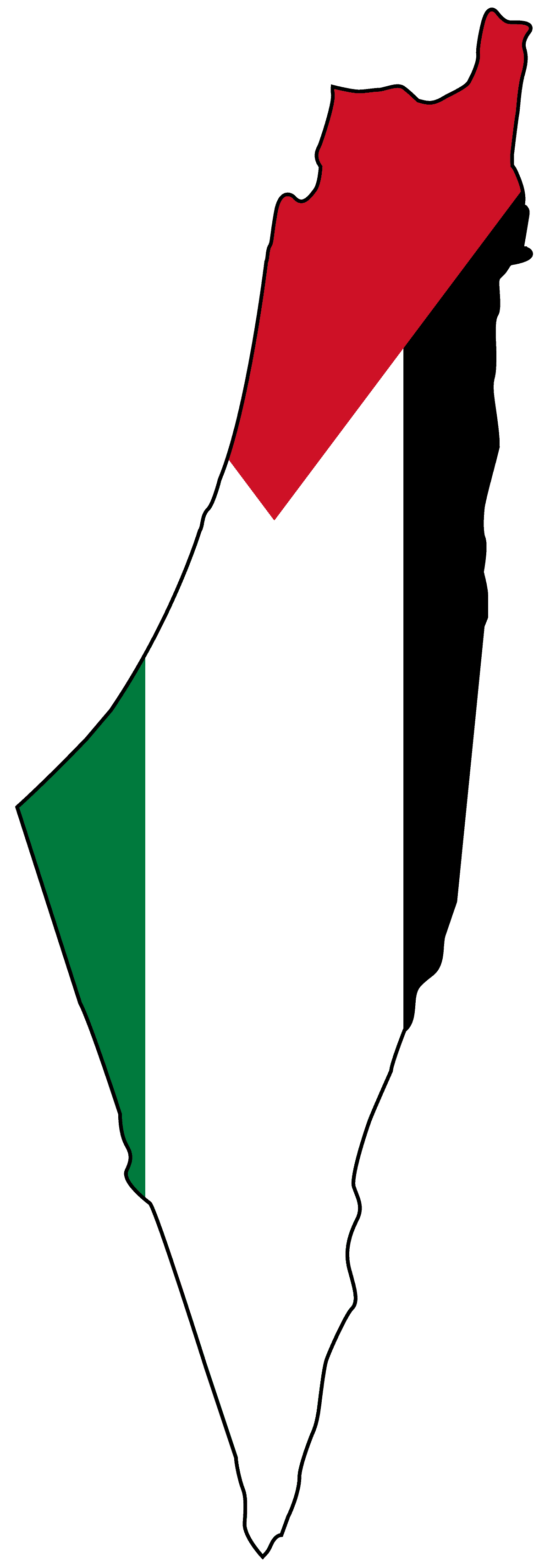 Flag map of Palestine