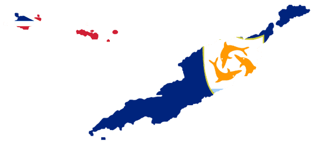 Flag map of Anguilla