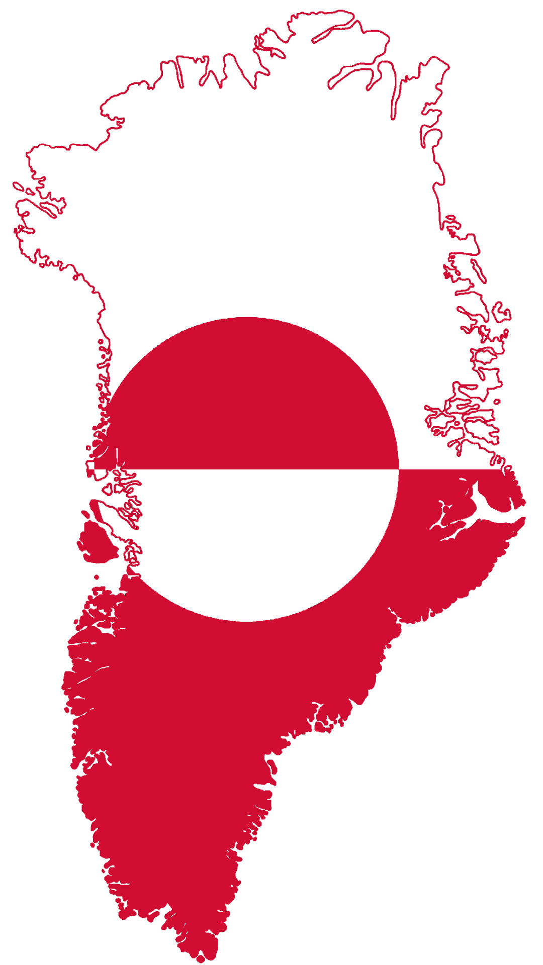 Flag map of Greenland