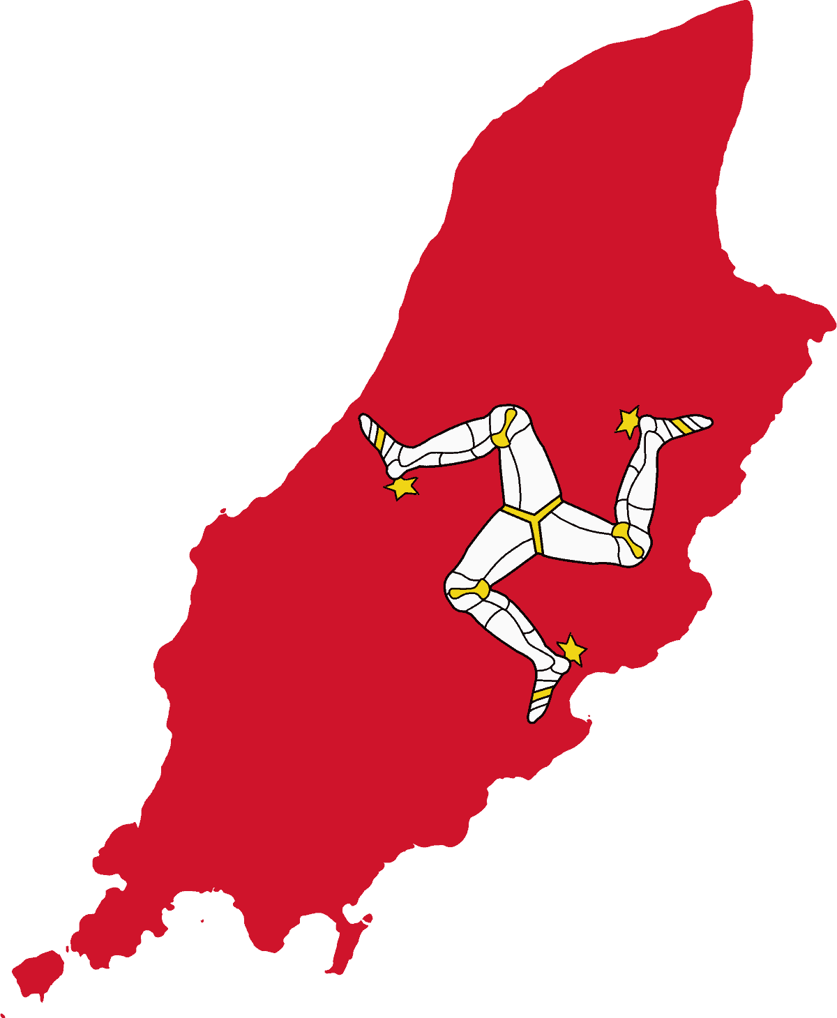 Flag map of Isle of Man