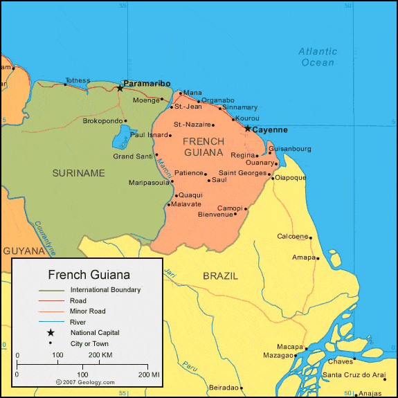 French Guiana map image