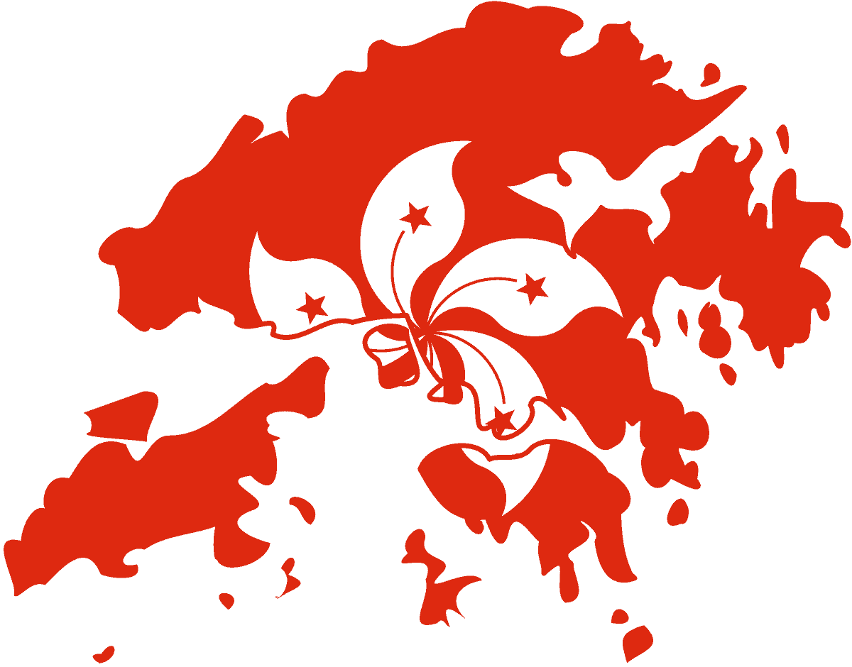 Flag map of Hong Kong