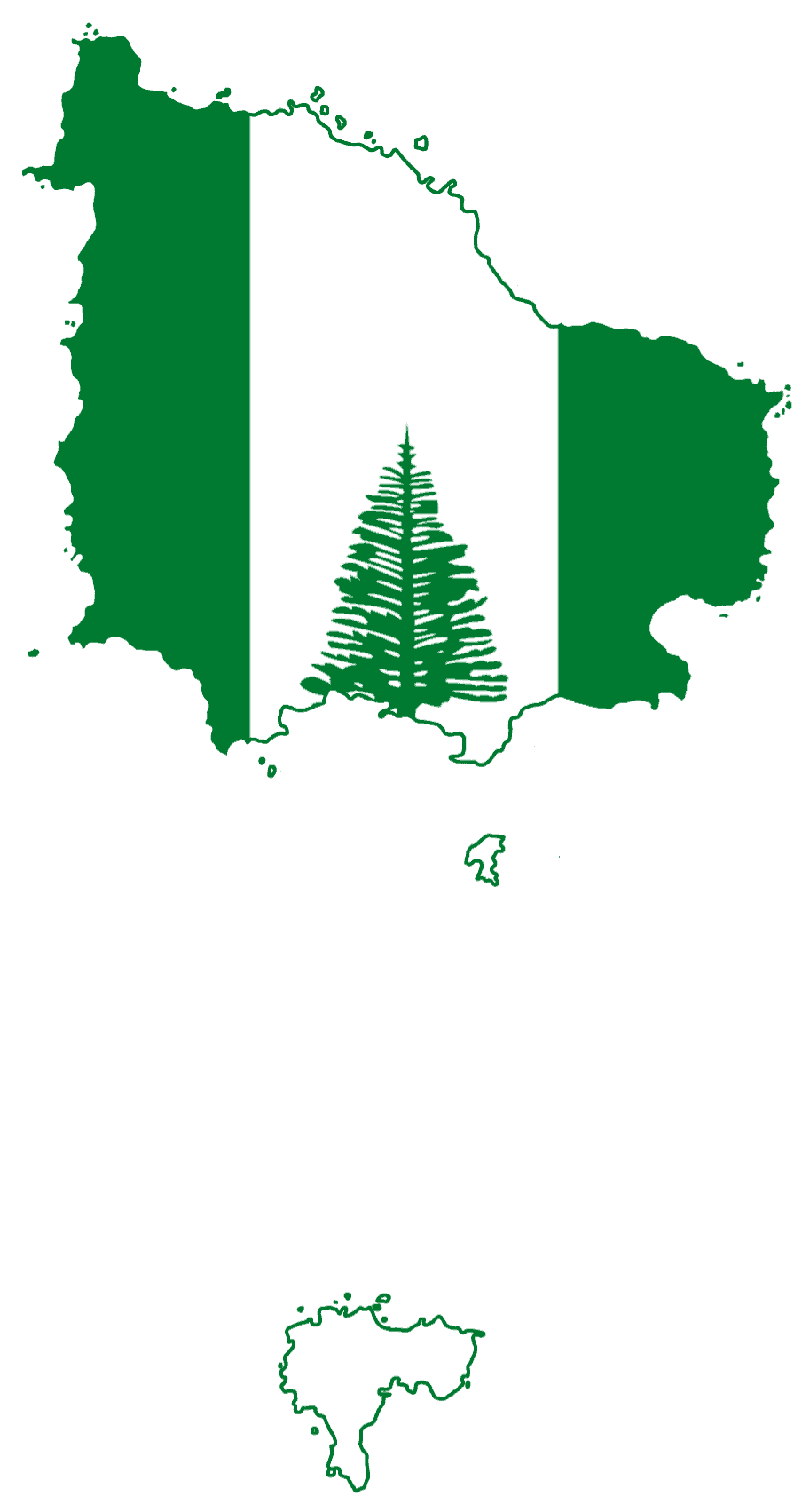 Flag map of Norfolk Island