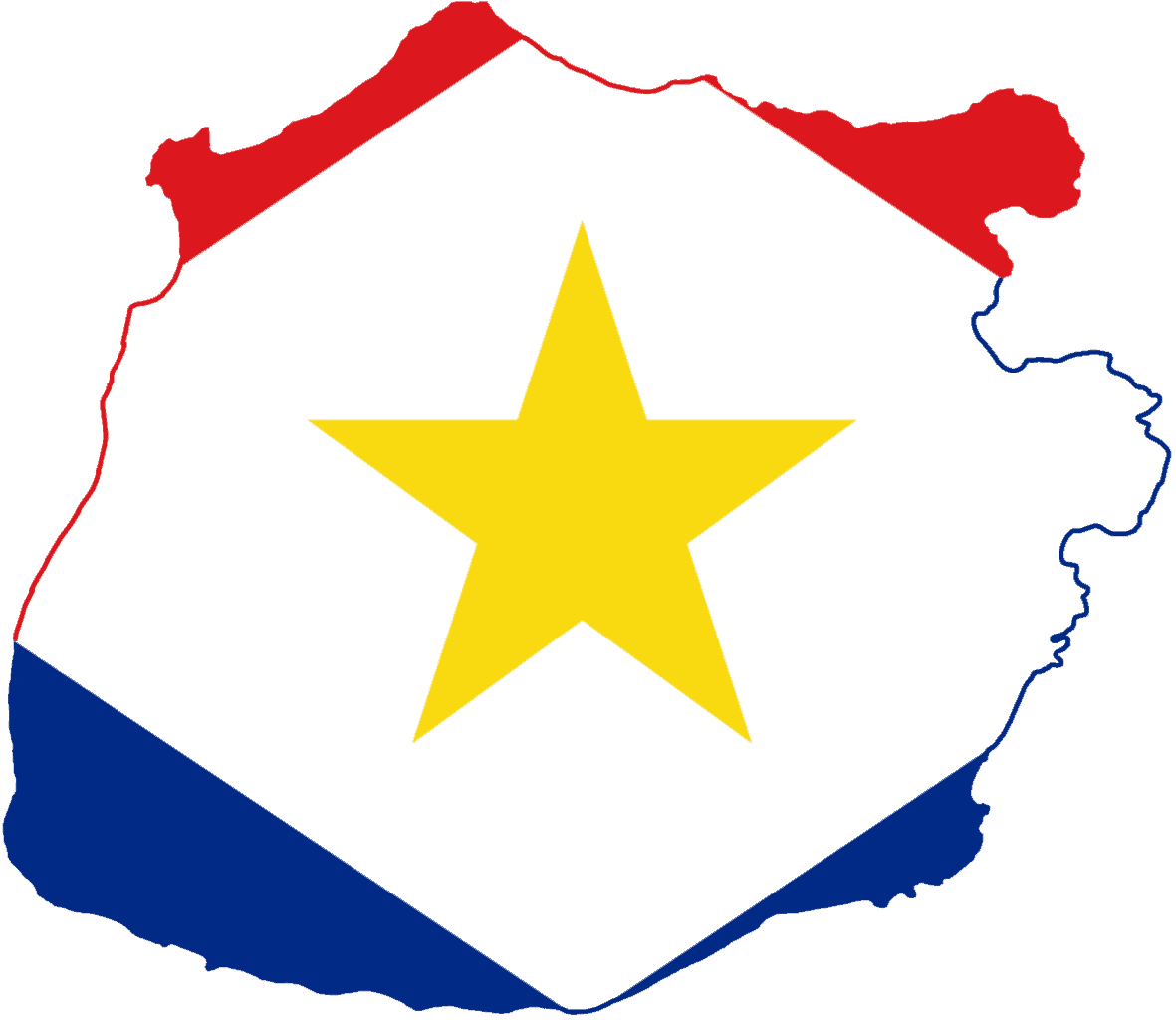 Flag map of Saba