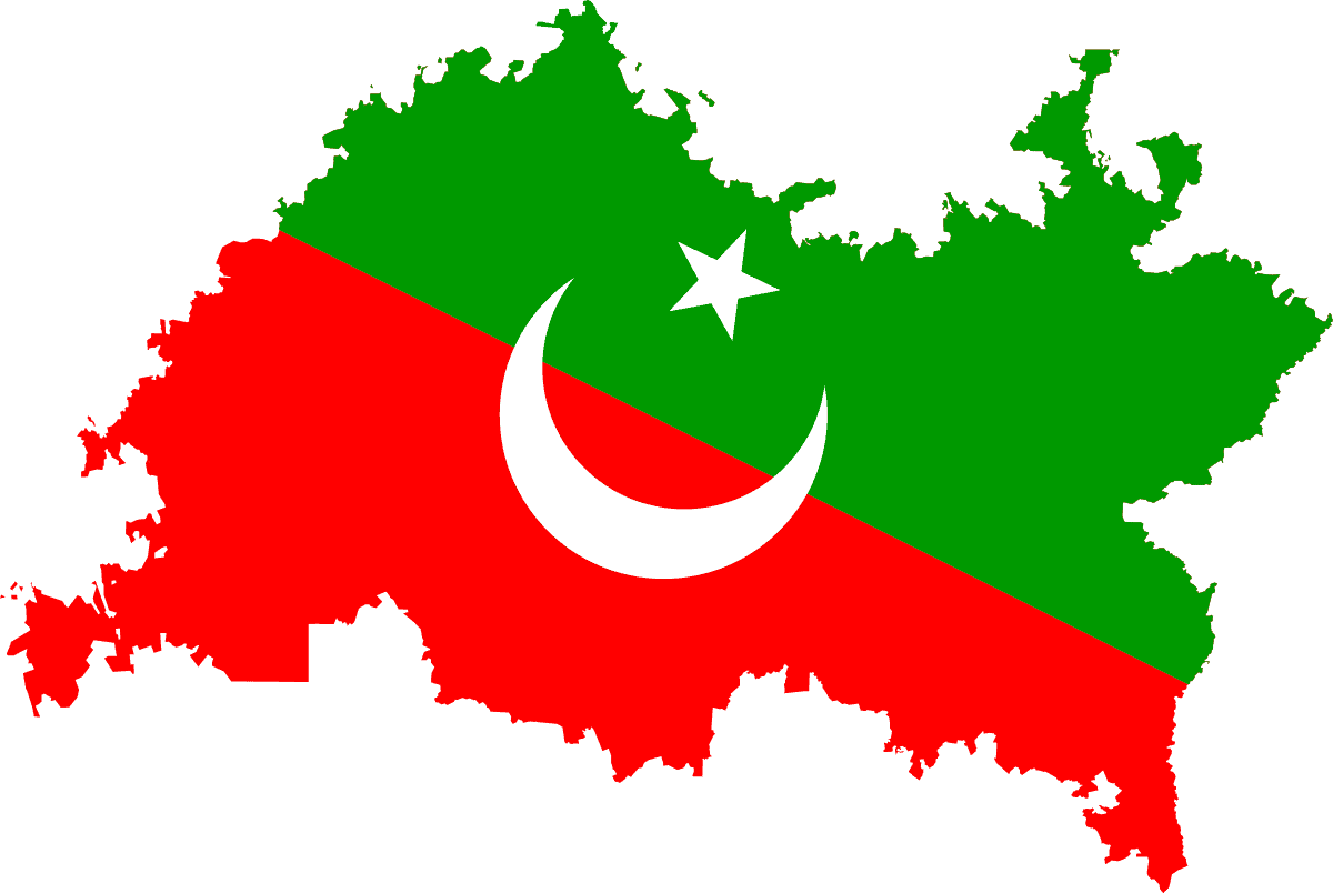 Flag map of Tatarstan